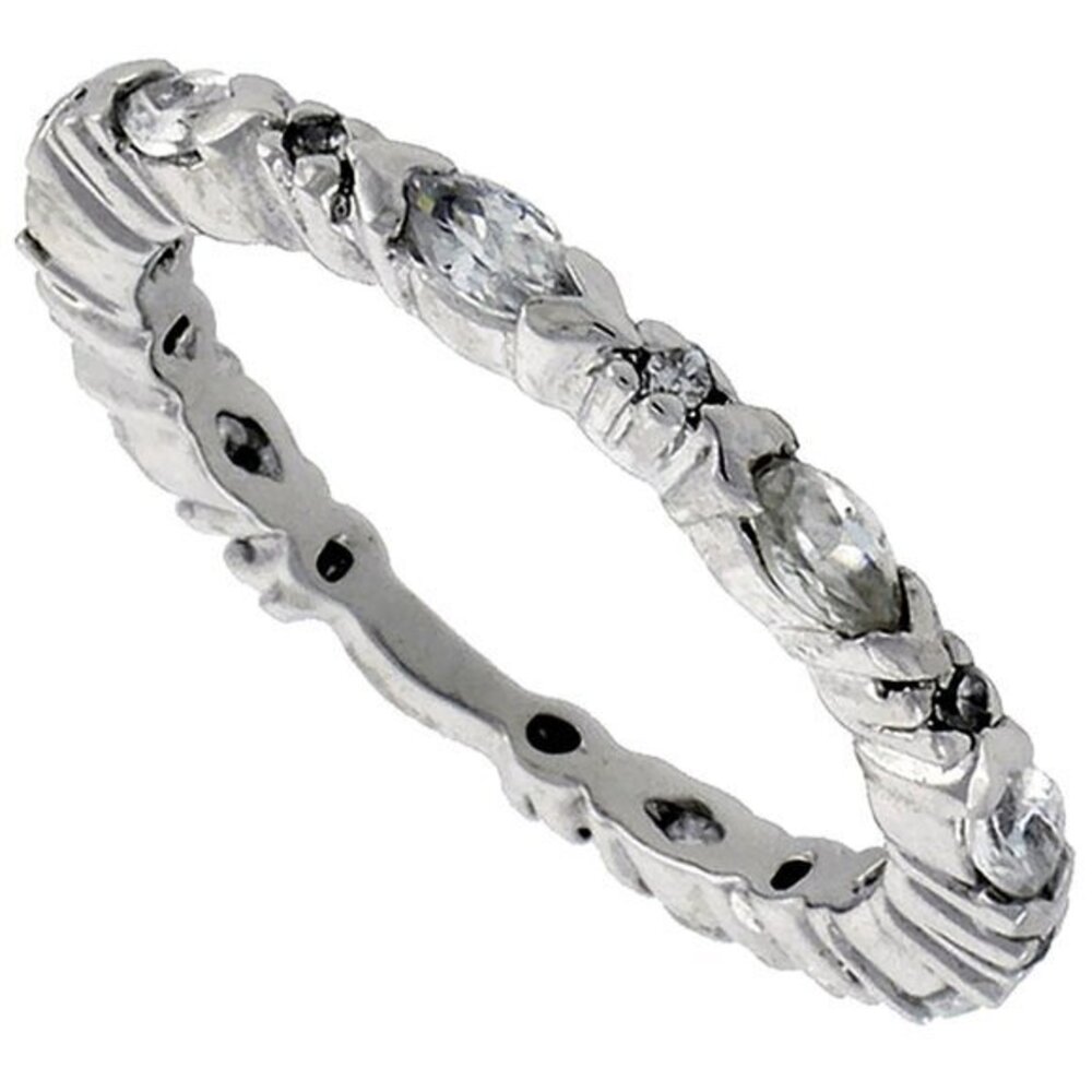 Marquise Eternity Wedding Band Ring